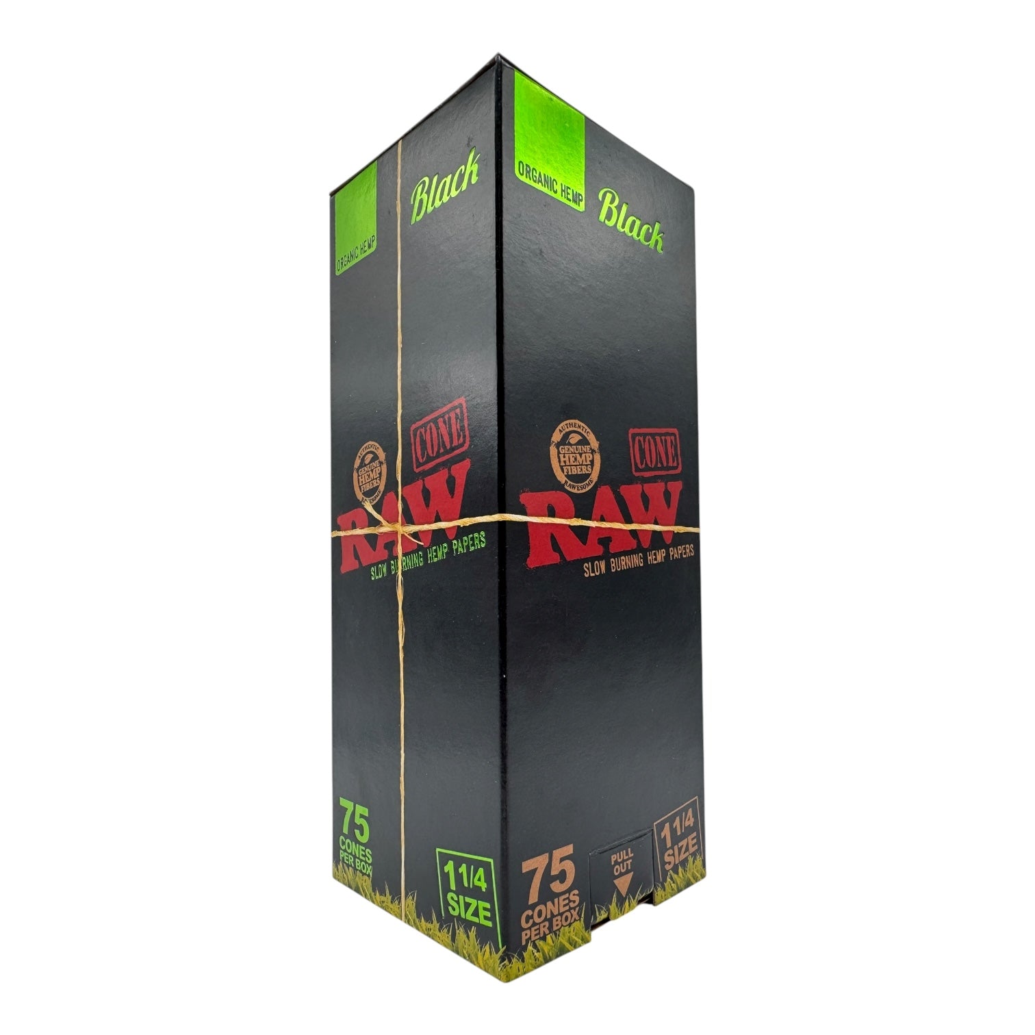 Raw Black Organic Hemp Cone 1 1/4 Size - 75ct./Display