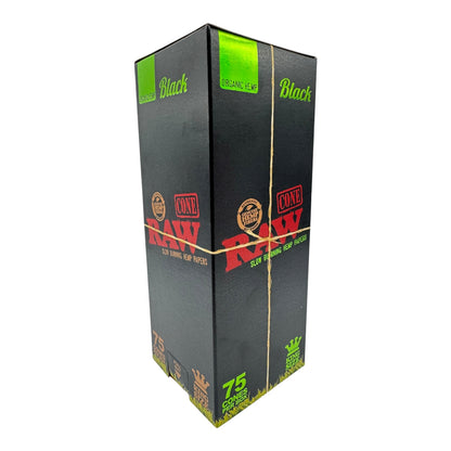 Raw Black Organic Hemp Cone King Size - 75ct./Display