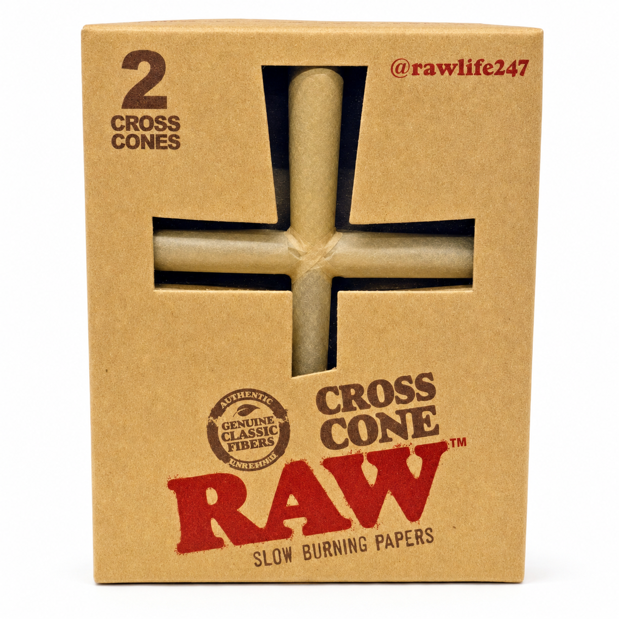Raw Classic Cross Cones (2 per Pack/ 8 Pack Box)