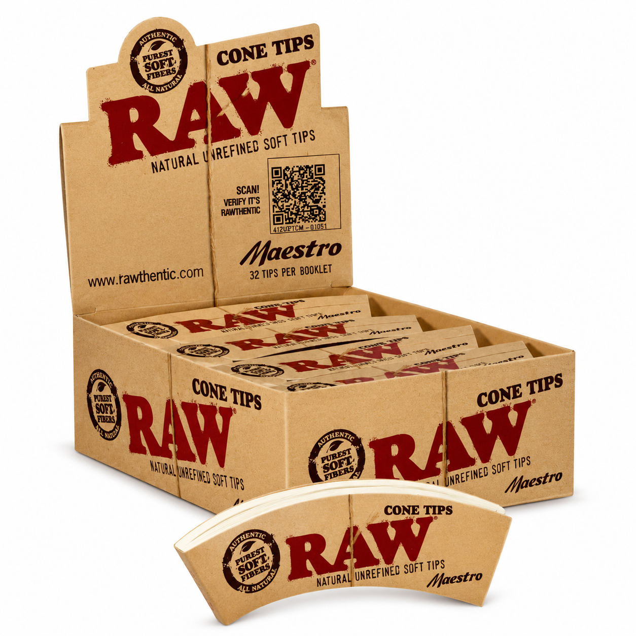 Raw Maestro Cone Tips - 24 Booklets/Display