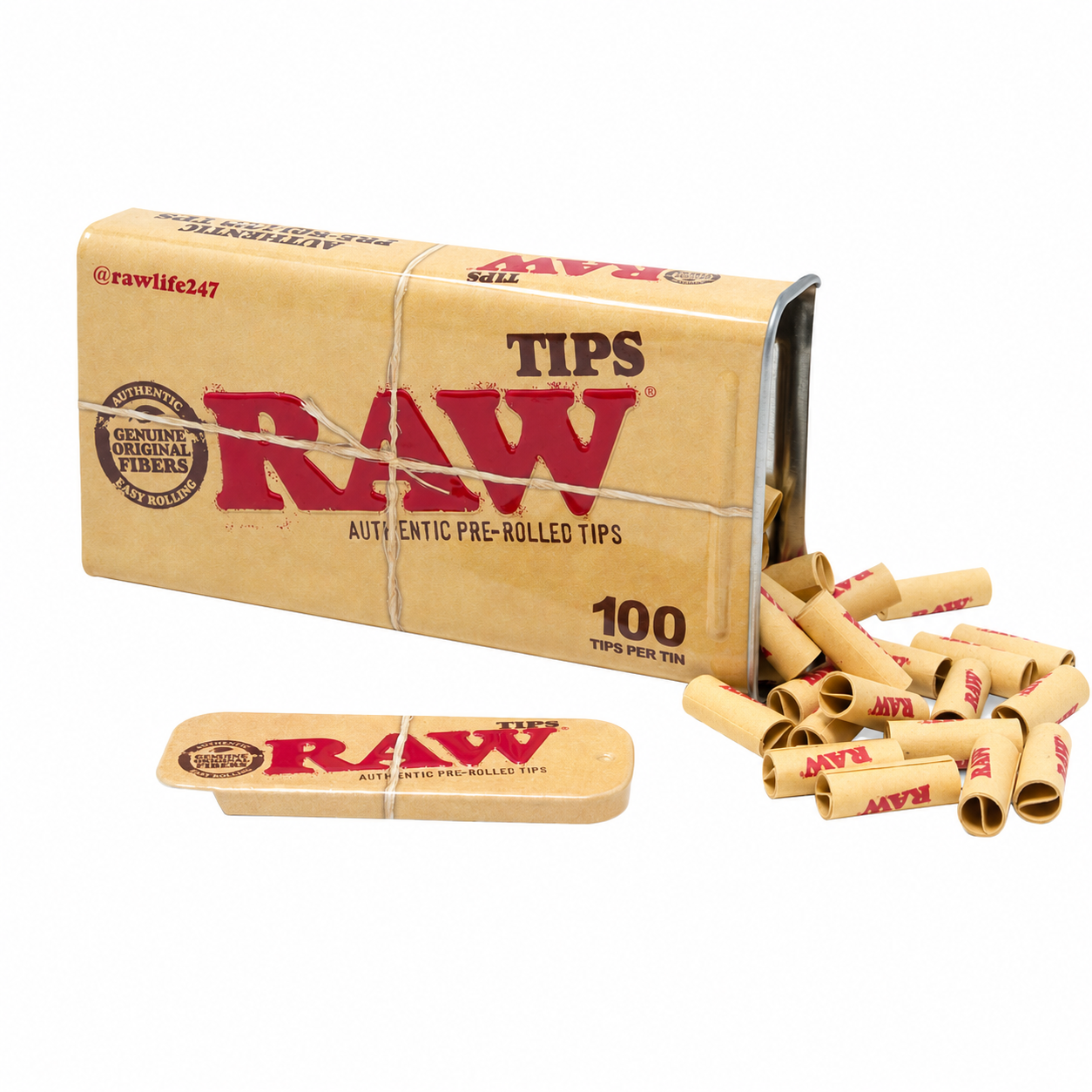 Raw Pre Rolled Tip in Tin 100/Pk I 6ct
