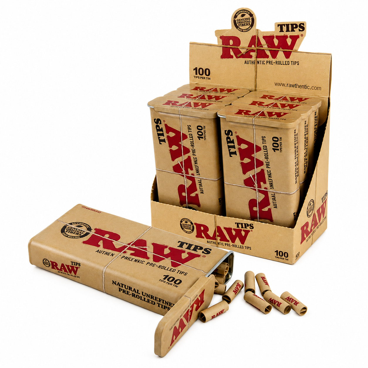 Raw Pre Rolled Tip in Tin 100/Pk I 6ct