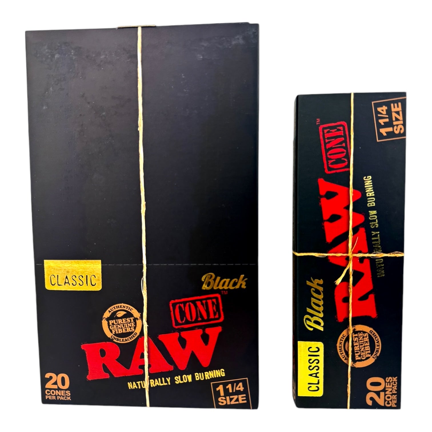 Raw Black Classic 1 1/4" Cones