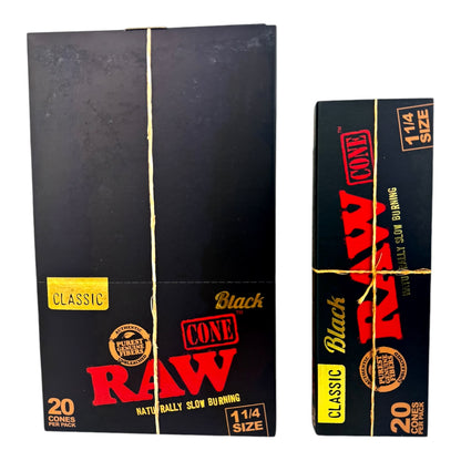 Raw Black Classic 1 1/4" Cones