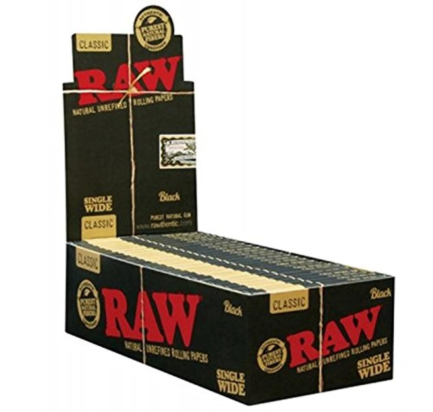 Raw Black Single Wide Paper 25ct