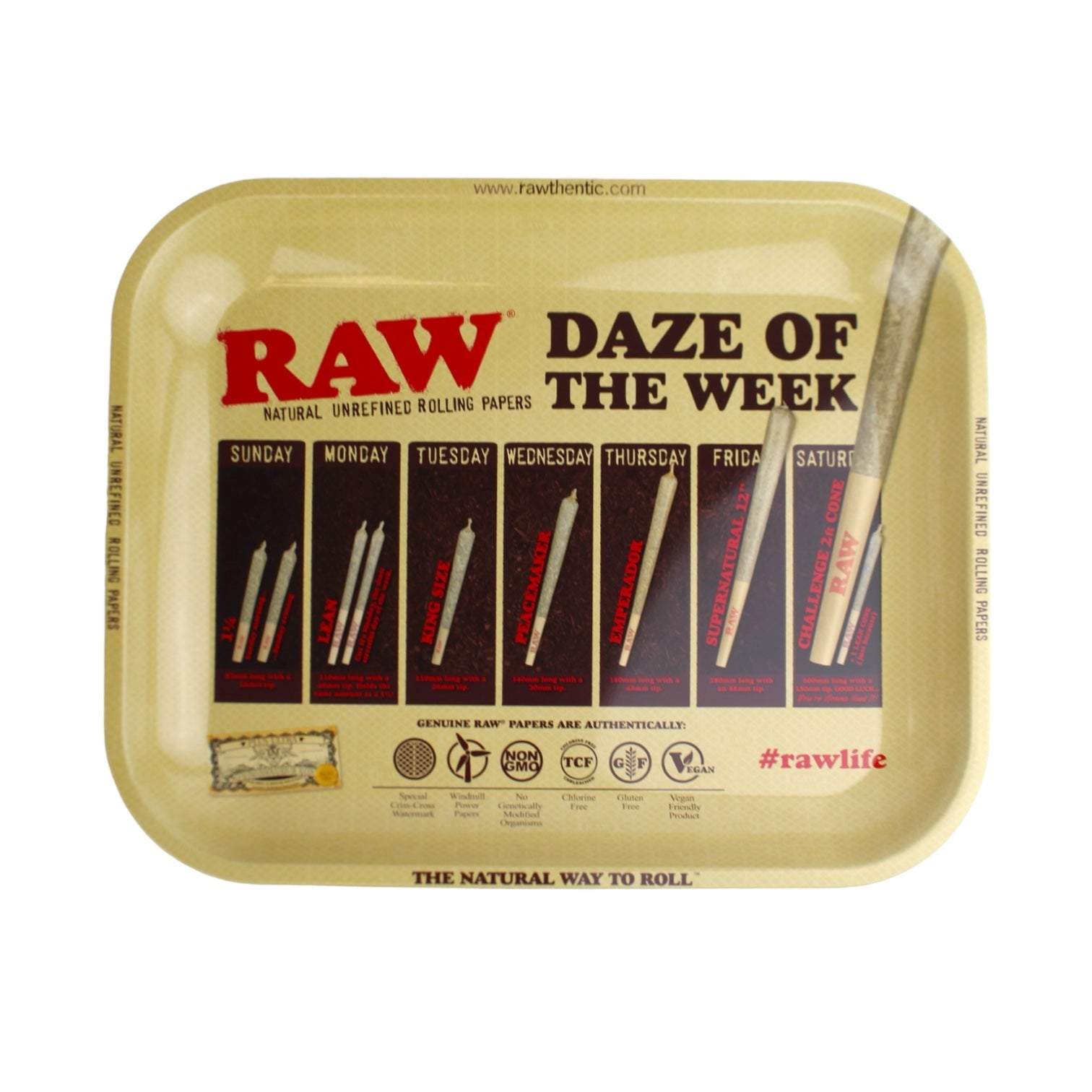 14″ x 11″ Raw Large Metal Rolling Tray