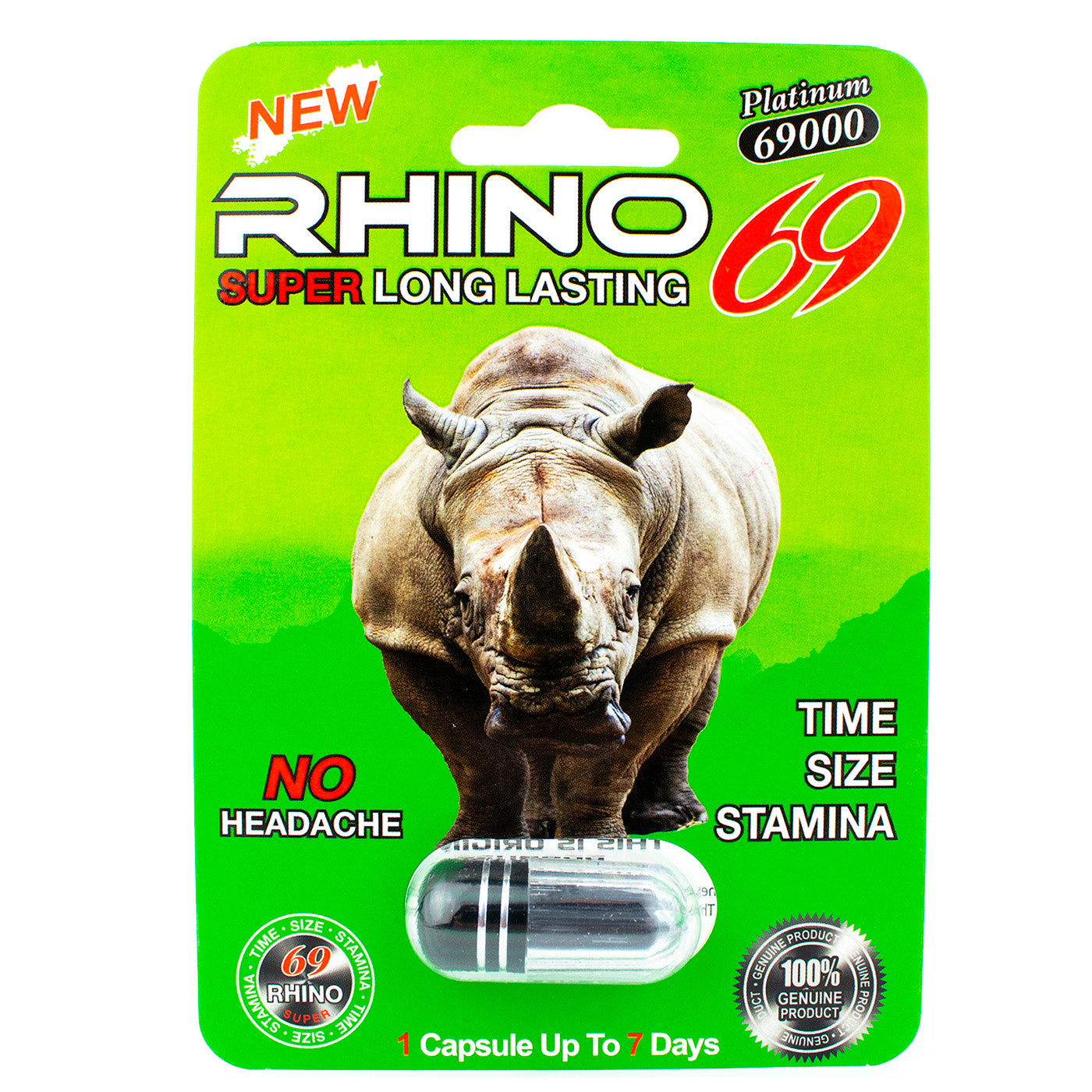 Rhino: Rhino 69 Platinum - 6900 Male Sexual Enhancement Pill (24ct Display)