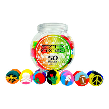 Round Silicone Wax Oil Container 