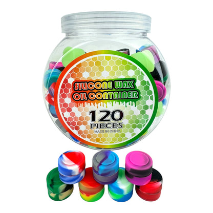 Round Silicone Wax Oil Container 120pc Jar