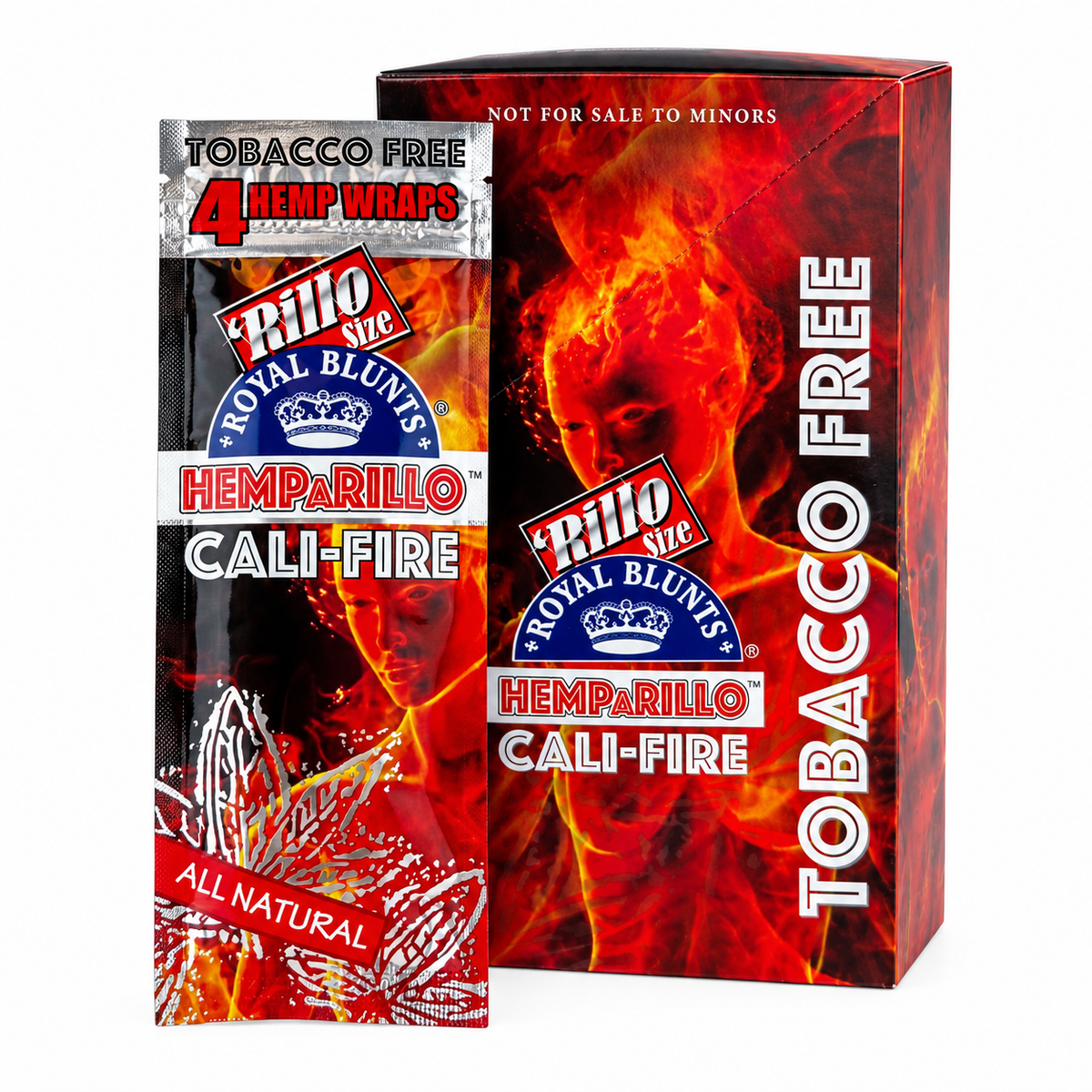 Royal Blunts HEMPARILLO Rillo Size 4 Wraps/Pouch | 15 Pouchs/Box | 30 Display/Case