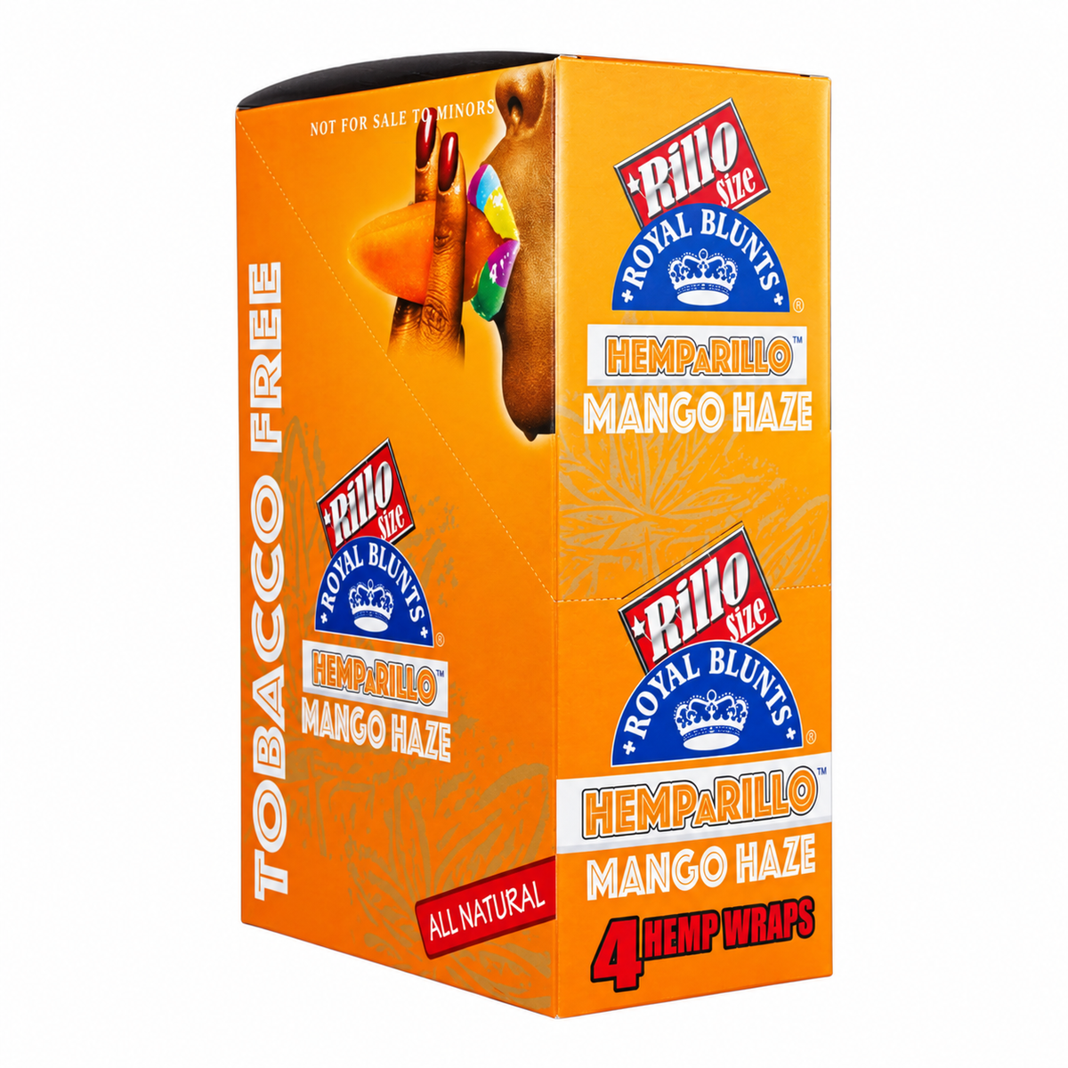 Royal Blunts HEMPARILLO Rillo Size 4 Wraps/Pouch | 15 Pouchs/Box | 30 Display/Case