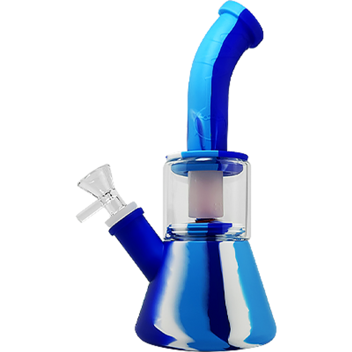 9" Beaker Perc Silicone & Glass Water Pipe