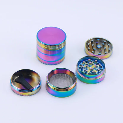 Rainbow Anodized Zinc 4 Part Herb Grinder
