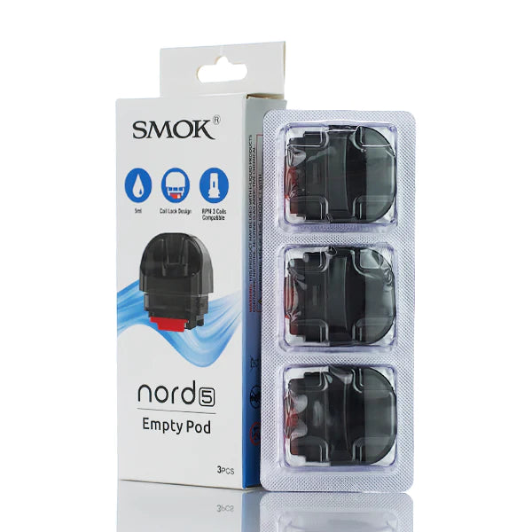 SMOK Nord 5 5ml Empty Pod RPM 3 Coils (Pack of 3)