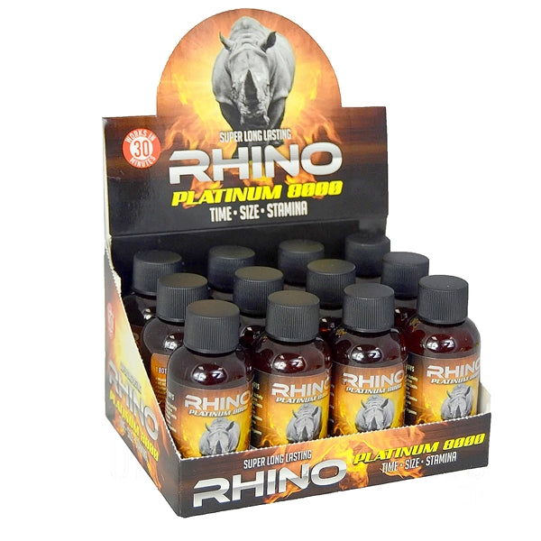 Rhino Platinum 8000 Sexual Enhancement Drink | 12pcs