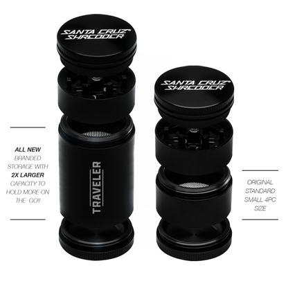 Santa Cruz Shredder Aluminum 4 Piece Small Herb Grinders (TRAVELER)