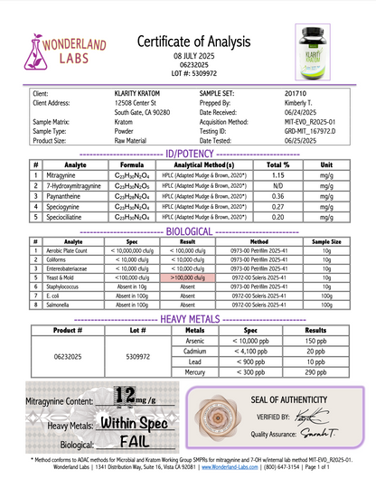 Klarity Kratom (Powder) 1000g