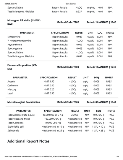 K Shot Bliss  60ml Kratom + Cordyceps Liquid Shot - 12pc Display