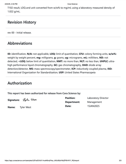 K Shot Bliss  60ml Kratom + Cordyceps Liquid Shot - 12pc Display