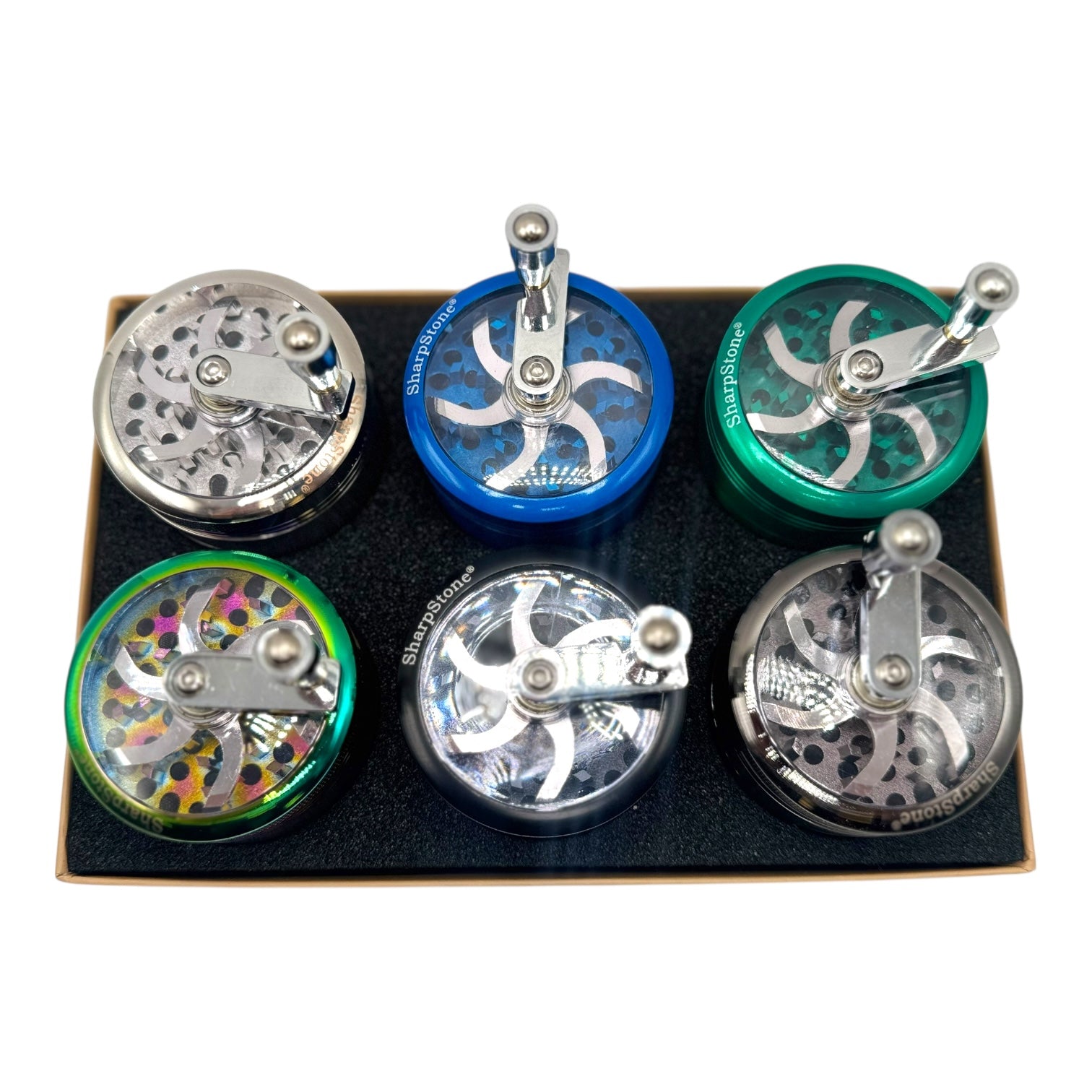 63mm SharpStone Hand Crank Grinder "GD-30" (Assorted Colors)