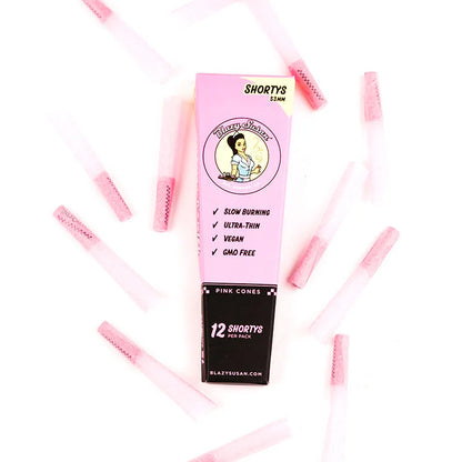 Shorty Pink Pre Rolled Cones Shortys 53mm | 21 Pack of 12 Cones