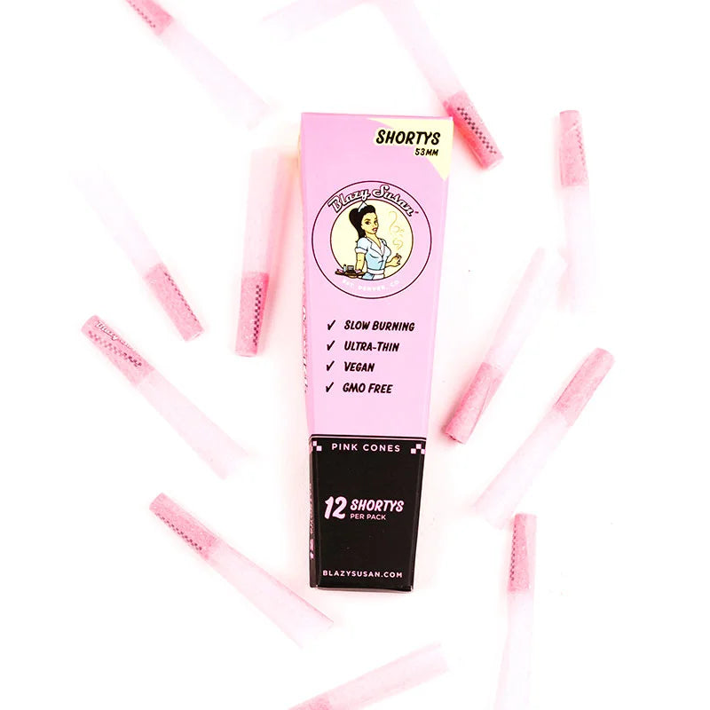 Shorty Pink Pre Rolled Cones Shortys 53mm | 21 Pack of 12 Cones