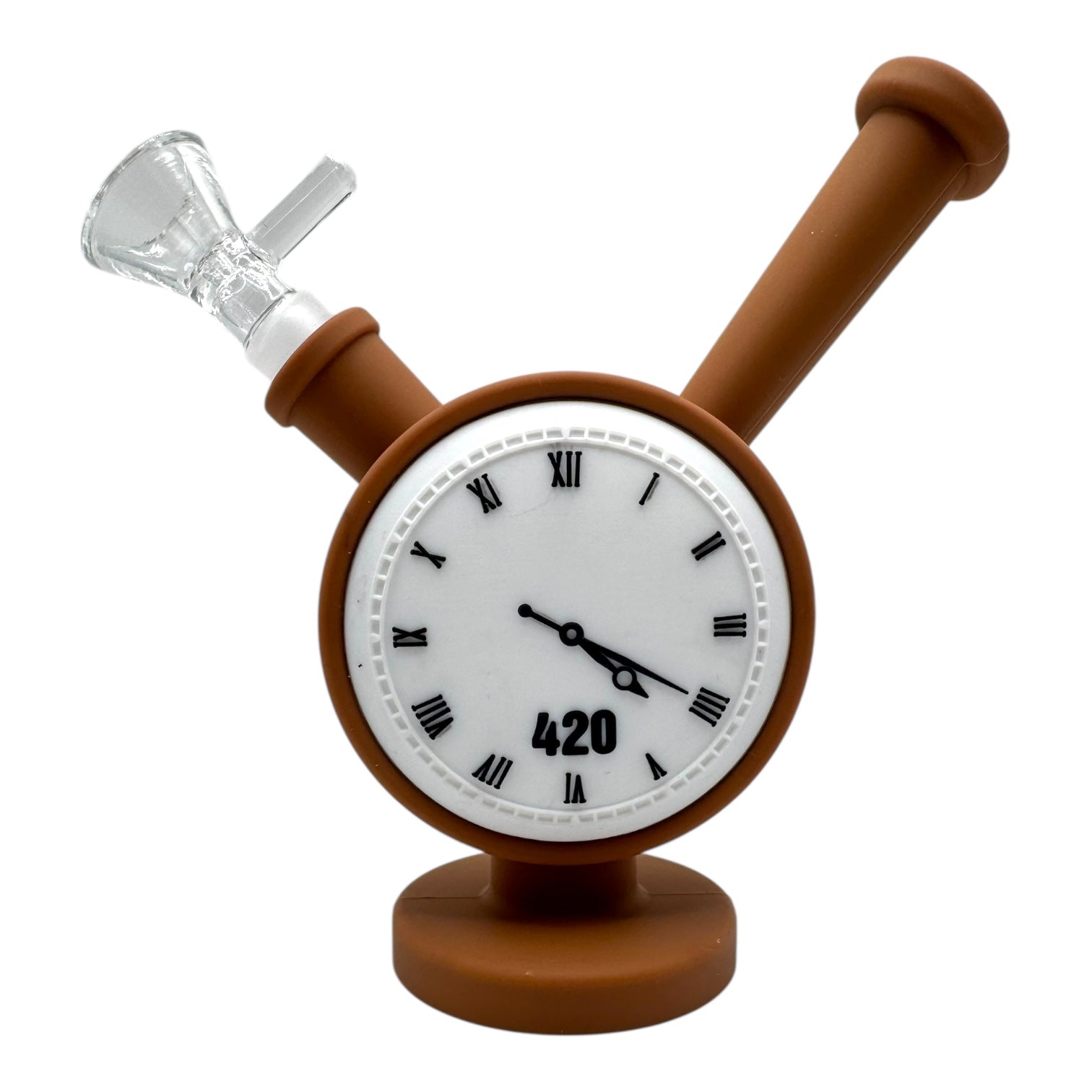 Silicone 420 Clock Water Pipe (Assorted Colors)