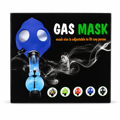 Silicone Gas Mask with Acrylic Water Pipe in Box
