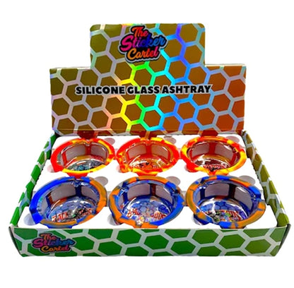 Silicone Lined Glass Ashtray by The Sticker Cartel