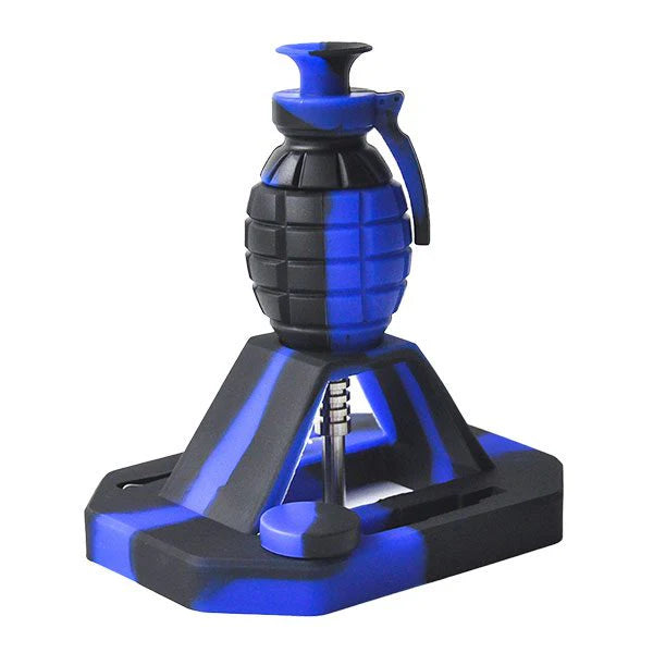 Silicone Nectar Collector Grenade Shape w/ Stand "SNC-05" (Assorted Colors)