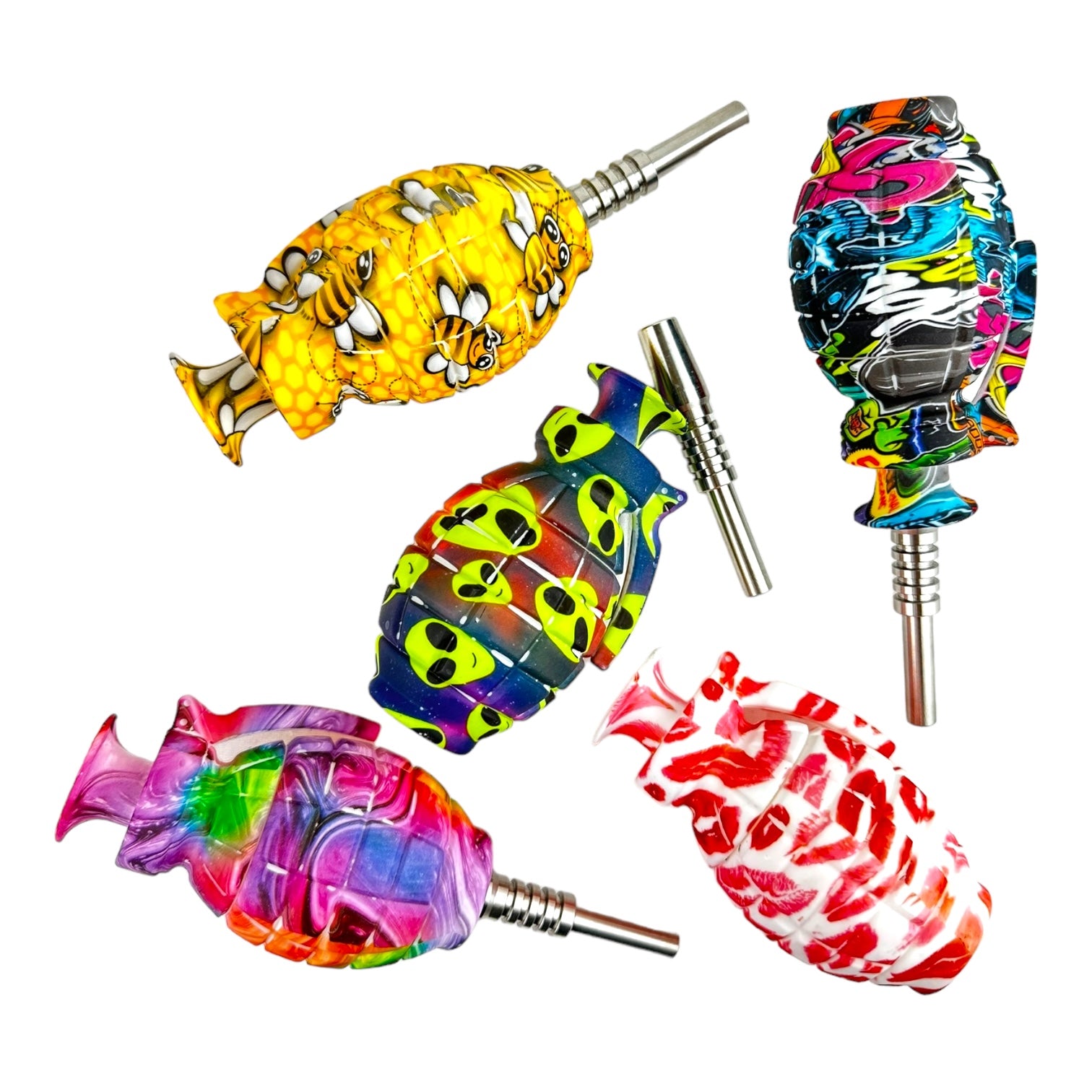 Silicone Nectar Collector Grenade Shape