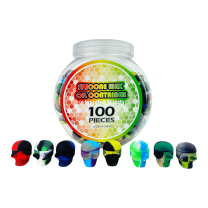 Skull Silicone Wax Oil Container