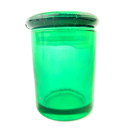 Small Color Glass Pop Top Air Tight Jar