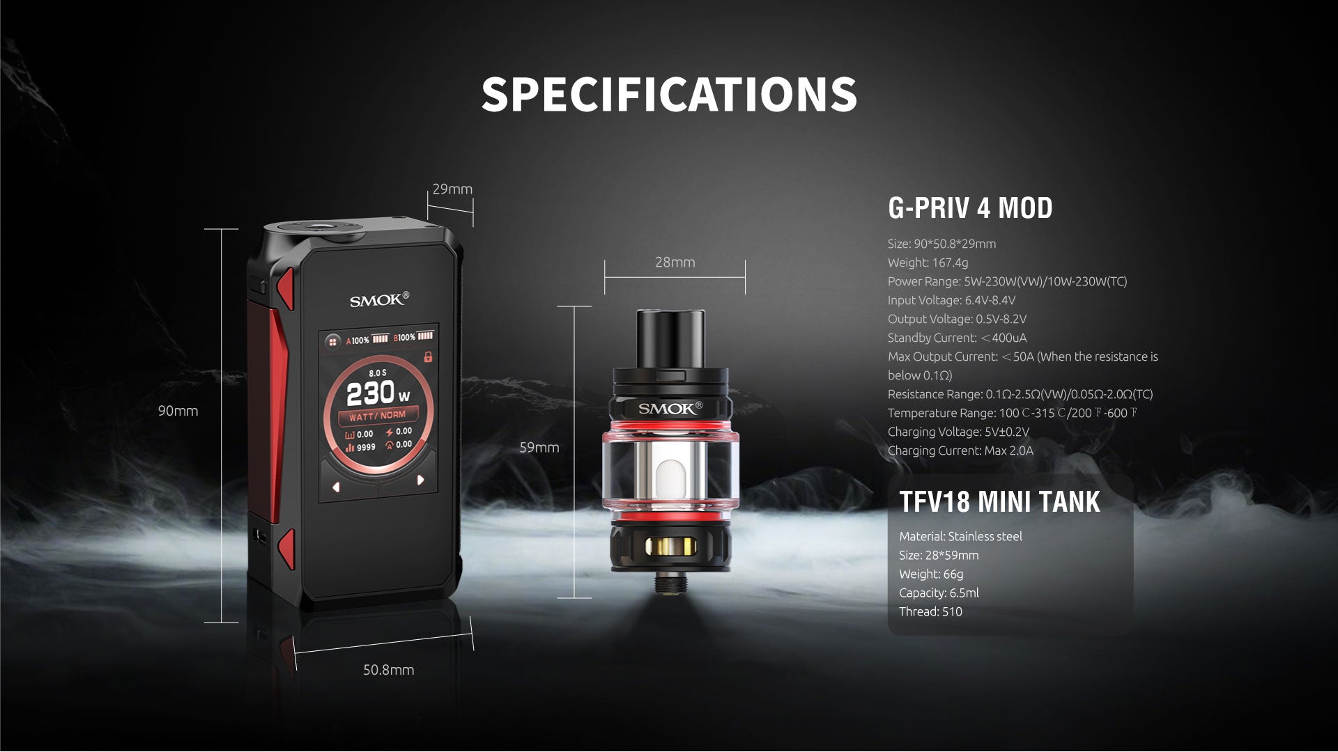 Smok G-PRIV 4 230W Starter Kit