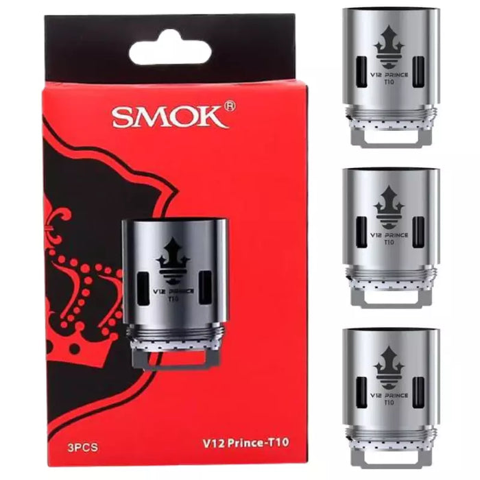 Smok V12 Prince-T10 0.12 Ohm Decuple Coils (Pack of 3)