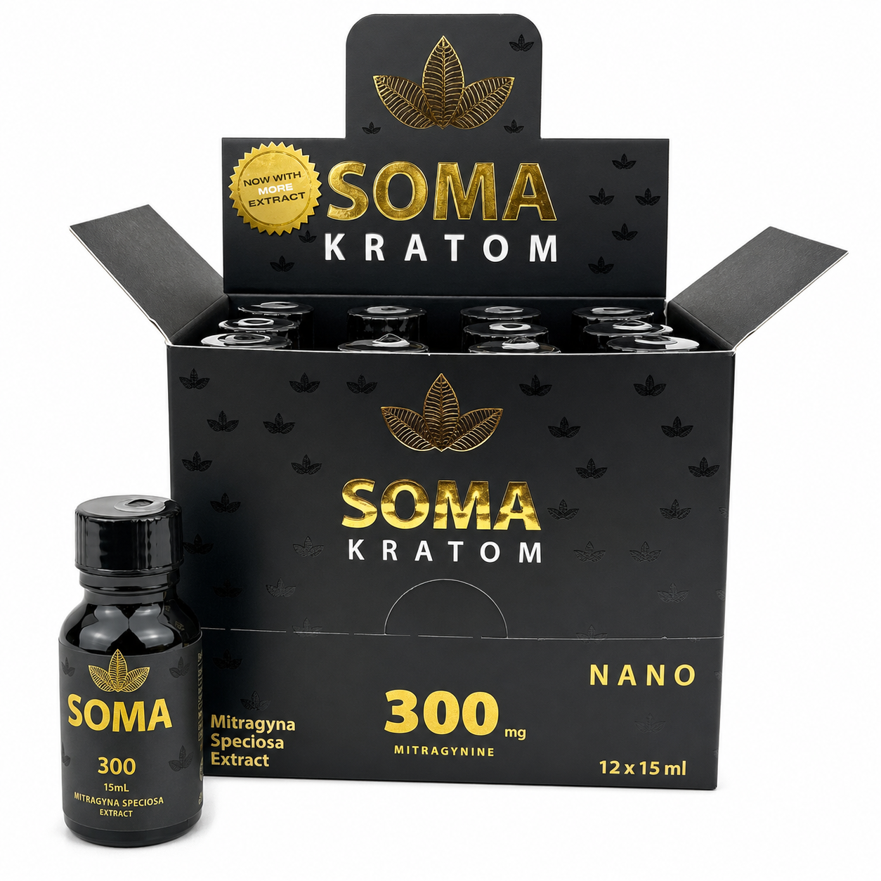 Soma 300mg 15ml Nano Shot 12 Bottles / Display | 12 Displays / Case