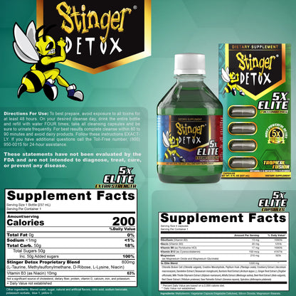 Stinger Detox 5X Elite - 2 in 1 Combo Pack