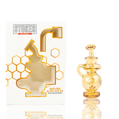 Stokes - 5.5" Saturn "Oro Edition" - 10mm banger - Glass Dab Rig