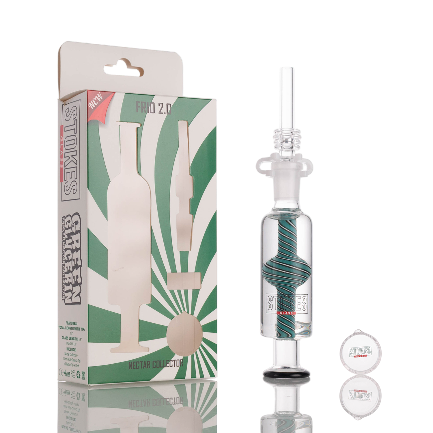 Stokes - Frio 2.0 Nectar Collector - Green Glycerin