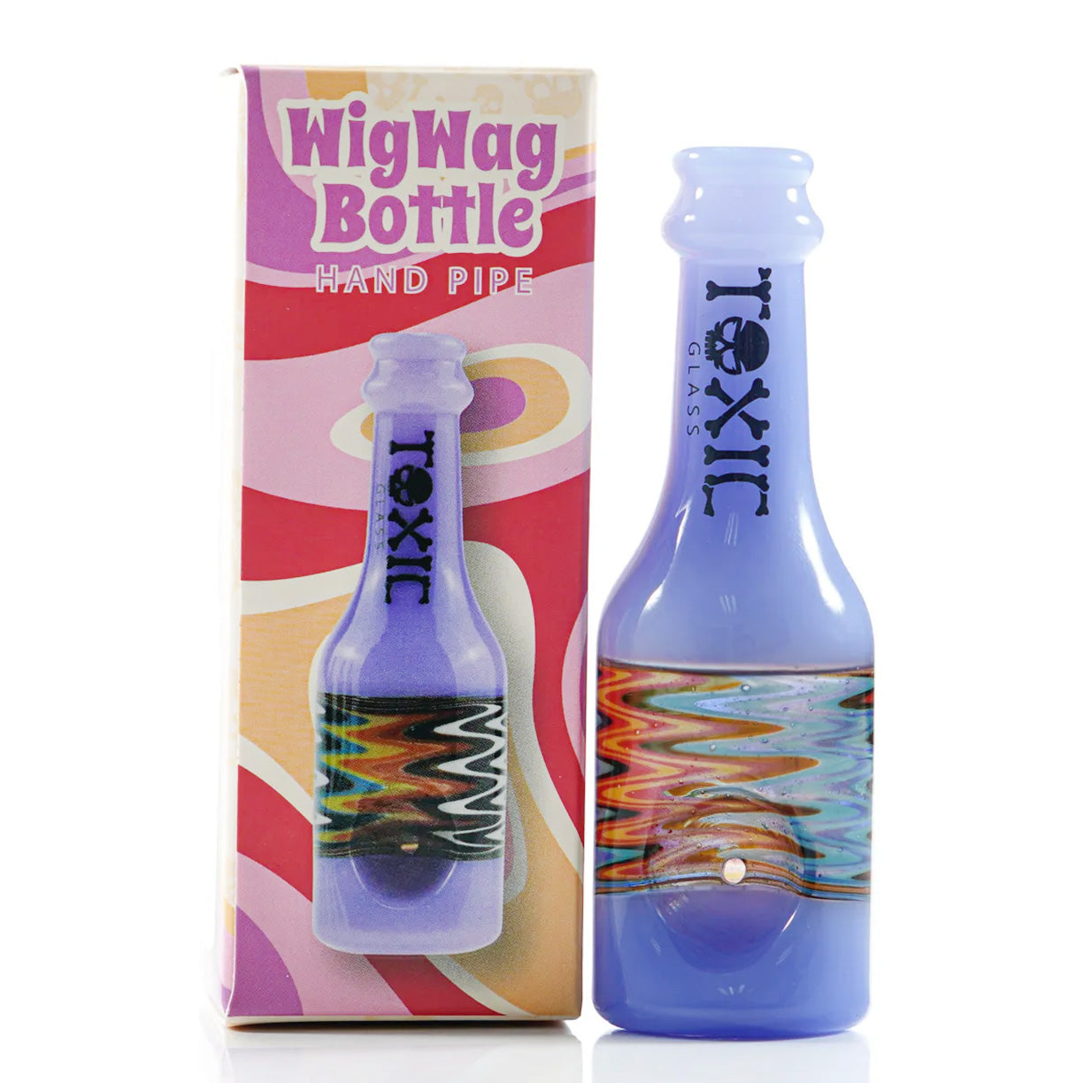 TXH12 —Toxic Wigwag Bottle Hand Pipe