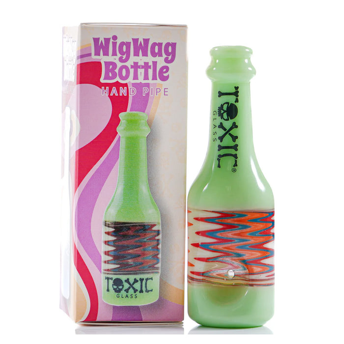 TXH12 —Toxic Wigwag Bottle Hand Pipe