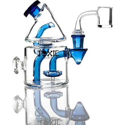 TX45 - 5.5" Toxic Glass Cone Recycler Diamond Rig