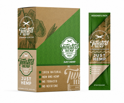 Twisted Premium Hemp Wrap  2pk 15/display