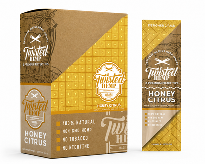 Twisted Premium Hemp Wrap  2pk 15/display