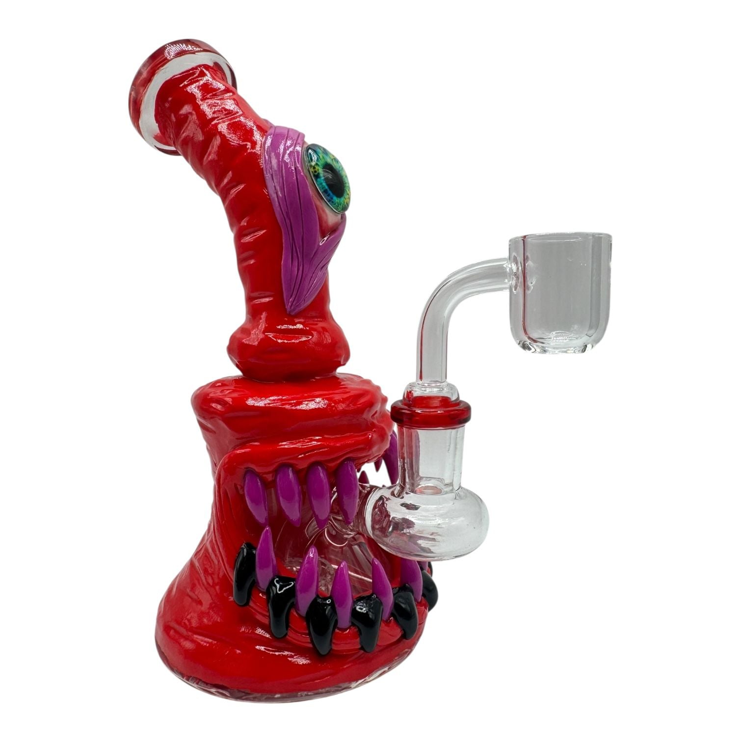 7" 3D Monster Glass Beaker Water Pipe w/ Quartz Banger