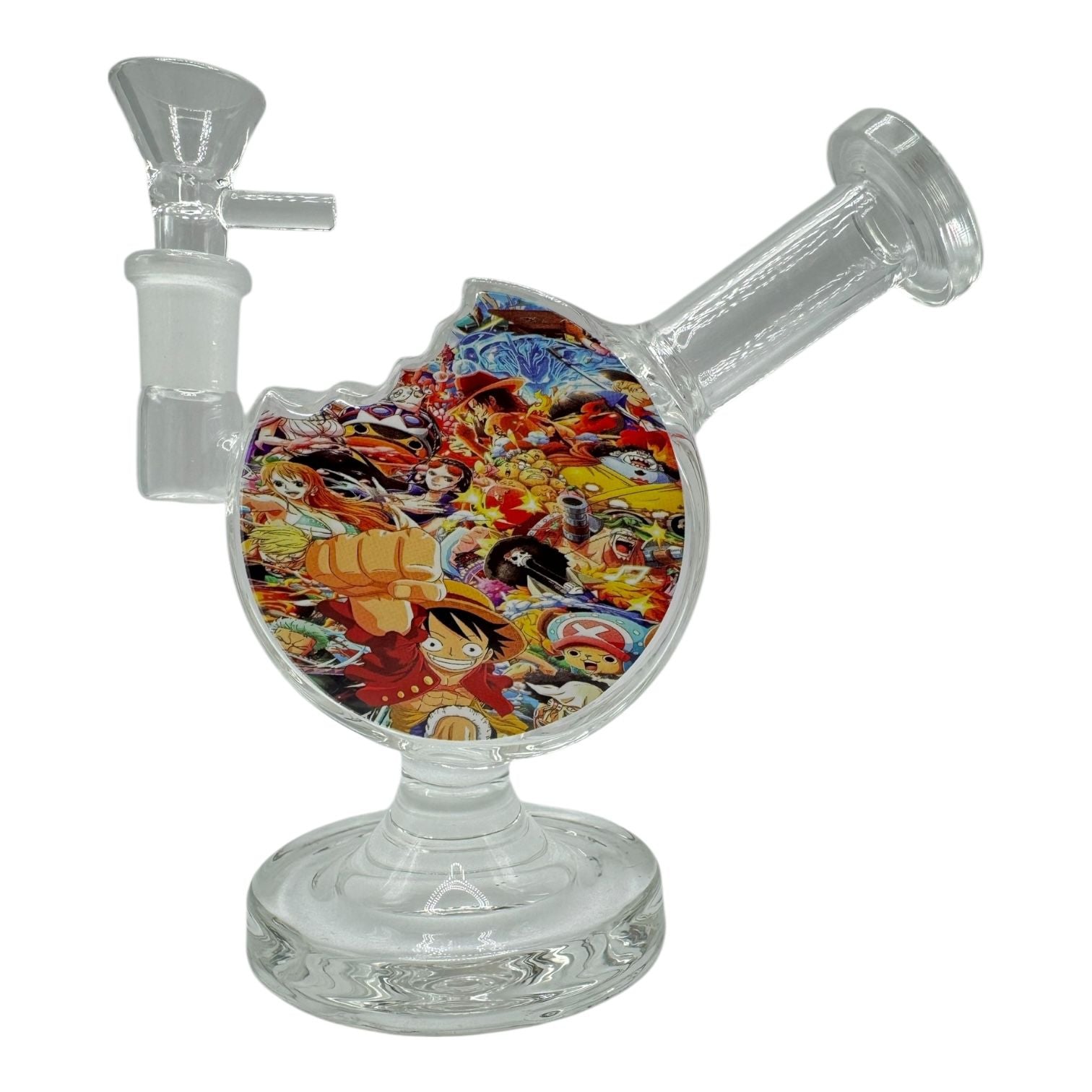 6" Cookie Bite Glass Water Pipe "DA-138B0" (Assorted Designs)