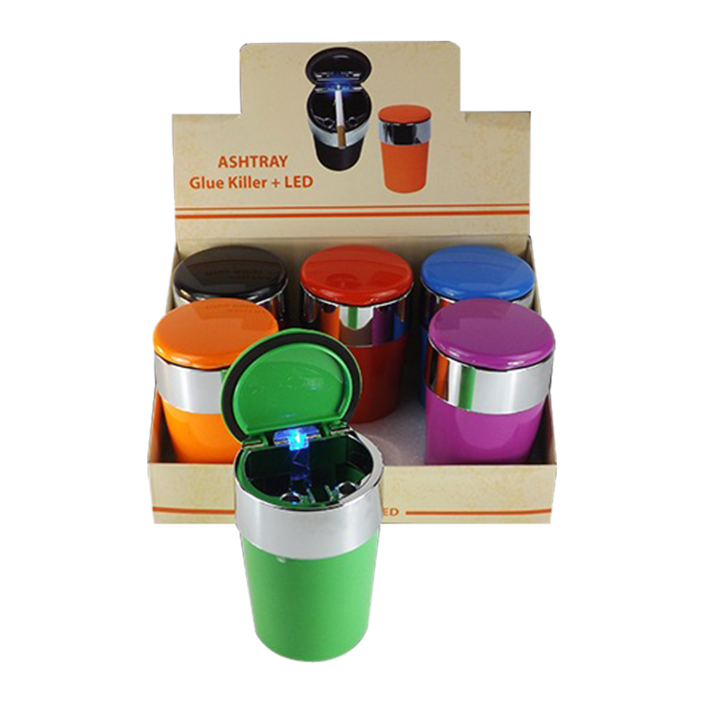 Car Ashtray Glue Killer with LED Light 6 Pack Display