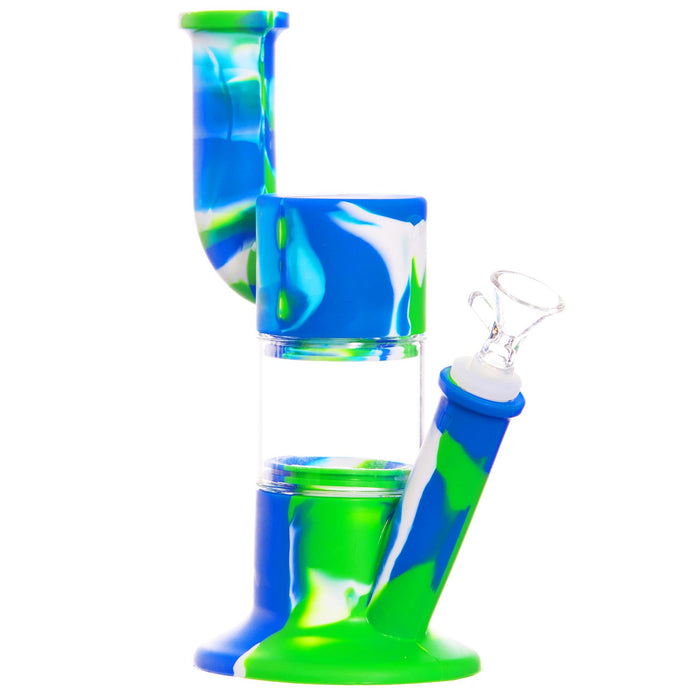 Adjustable Silicone & Glass Water Pipe