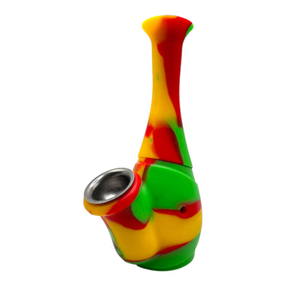 Waxmaid 6″ Silicone Straight Neck Water Pipe (Assorted Colors)