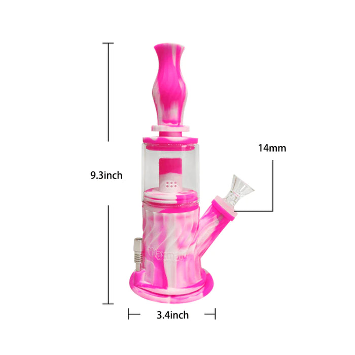 9.5" Cylinder Nectar Collector Silicone Water Pipe